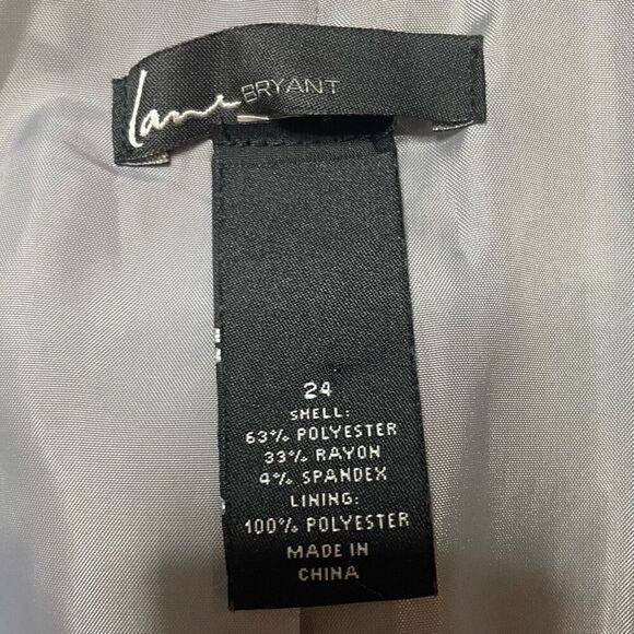 Lane Bryant Gray One Button Business Office Blazer Womens Size 24 Jacket - Picture 2 of 12